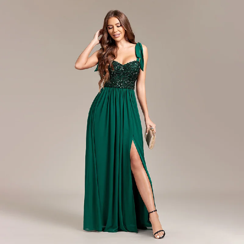 Women Formal Evening Dress Sequin Party Dresss