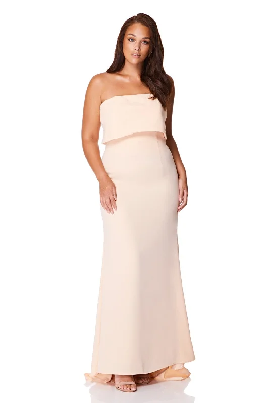 Blaze Strapless Maxi Dress With Overlay