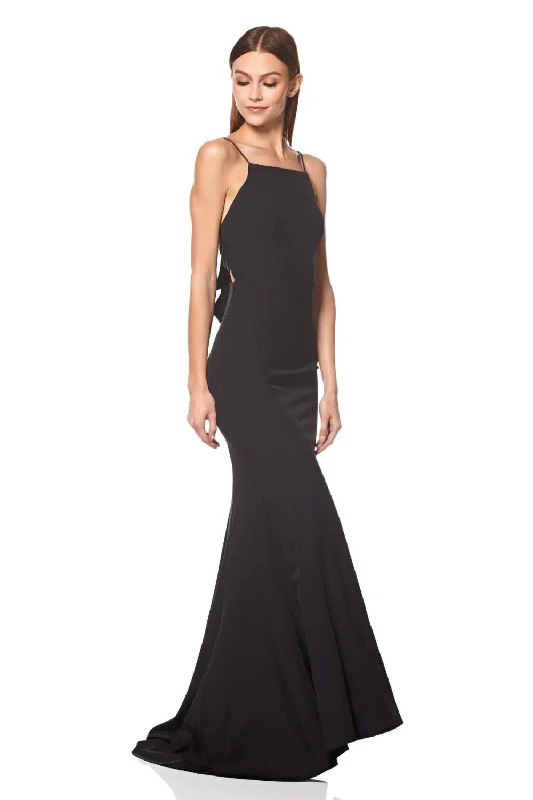 Jemima Square Neck Maxi Dress with Open Back