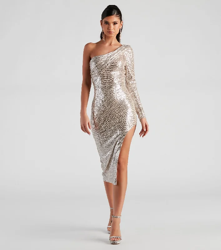 Mellie Formal Sequin Midi Dress